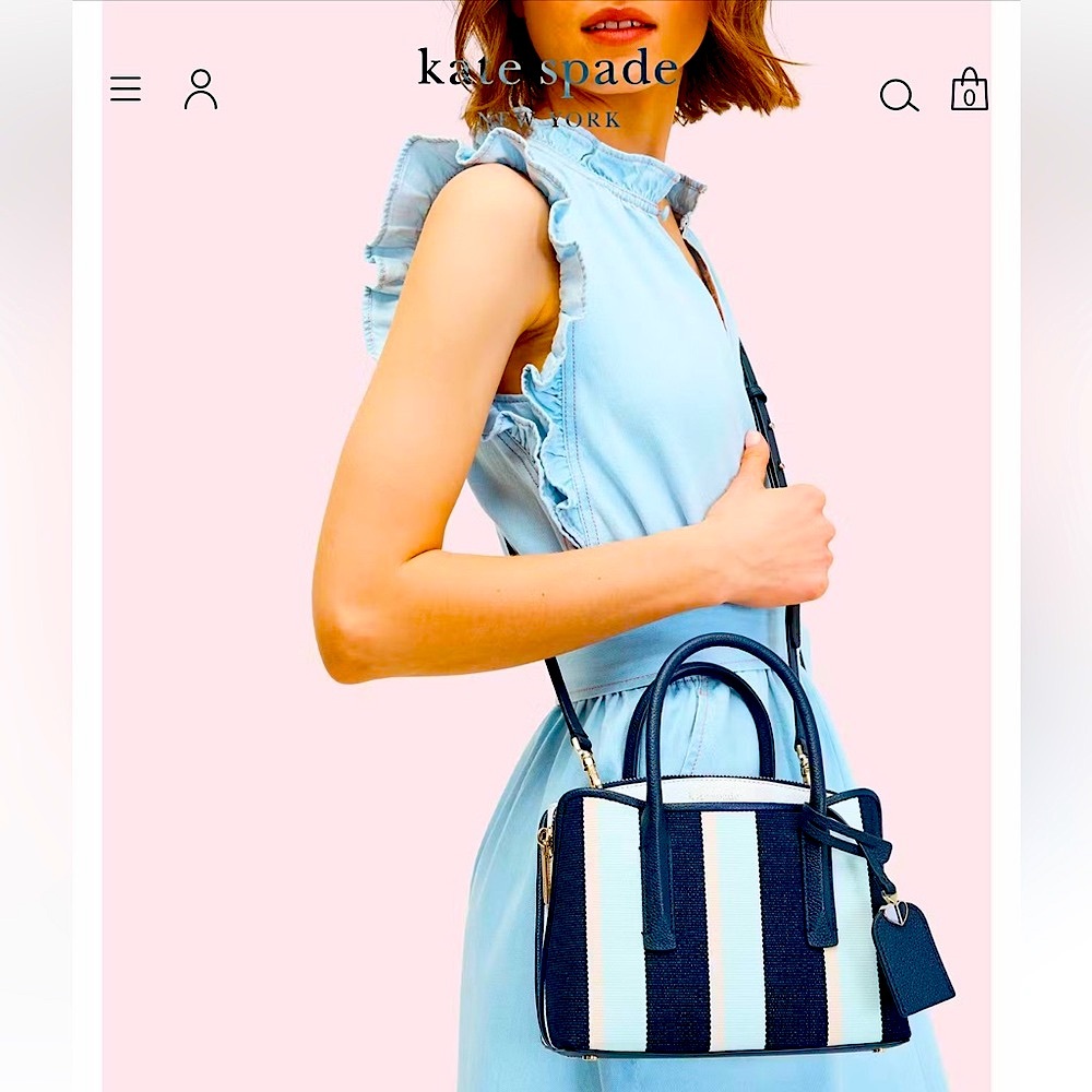Kate Spade Margaux Canvas Stripe Mini Satchel